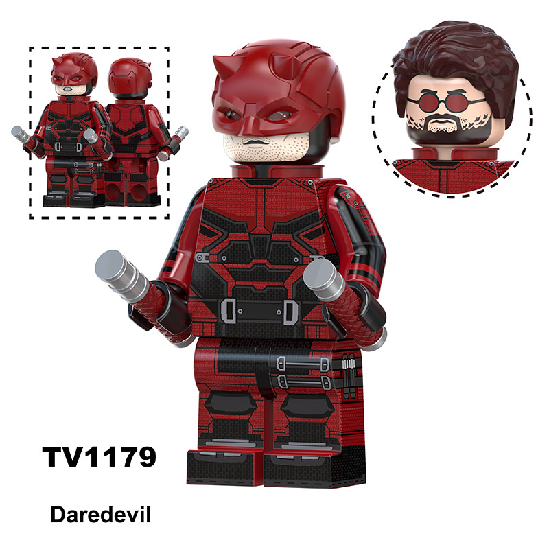 Marvel  Daredevil Punisher Minifigs Building Block Superhero DC Comics Collection Model Toy Assembly Gift TV6221