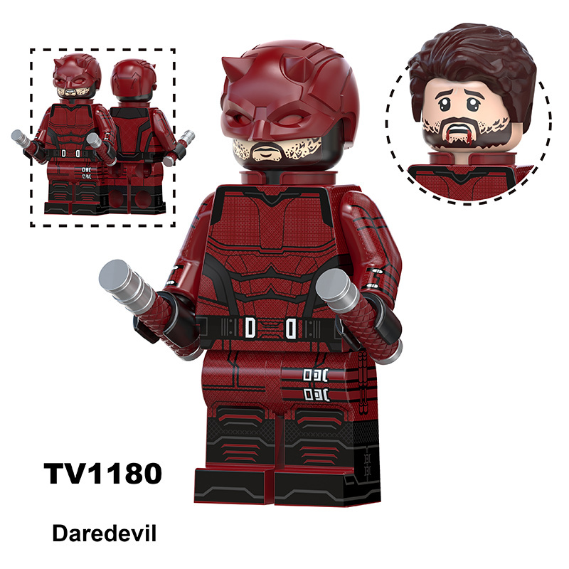 Marvel  Daredevil Punisher Minifigs Building Block Superhero DC Comics Collection Model Toy Assembly Gift TV6221