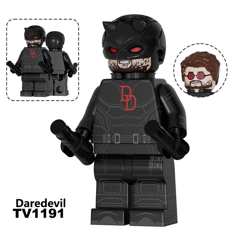 Marvel Daredevil Jessica Jones Elektra Minifigs Building Block Superhero DC Comics Collection Model Toy Assembly Gift TV6223