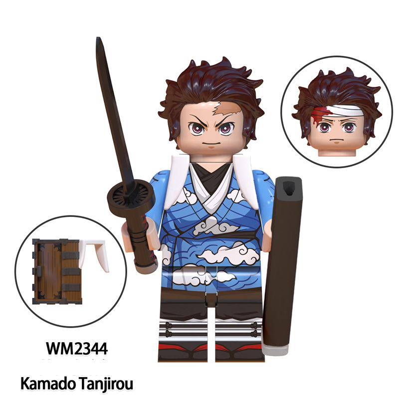 Japanese Anime Demon Slayer Building Block Minifig Muzan Kibutsuji Daki Yoriichi Tsugikuni Collection Bricks Model Assembly Gift Toy WM6138