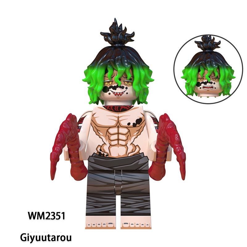 Japanese Anime Demon Slayer Building Block Minifig Muzan Kibutsuji Daki Yoriichi Tsugikuni Collection Bricks Model Assembly Gift Toy WM6138