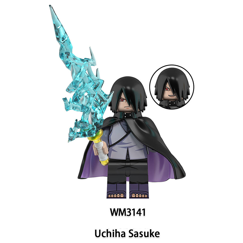 Naruto Uchiha Sasuke Uzumaki Boruto Minifigs Building Block Anime Collection Assembly Bricks Toy Gift Model WM3141 WM3142