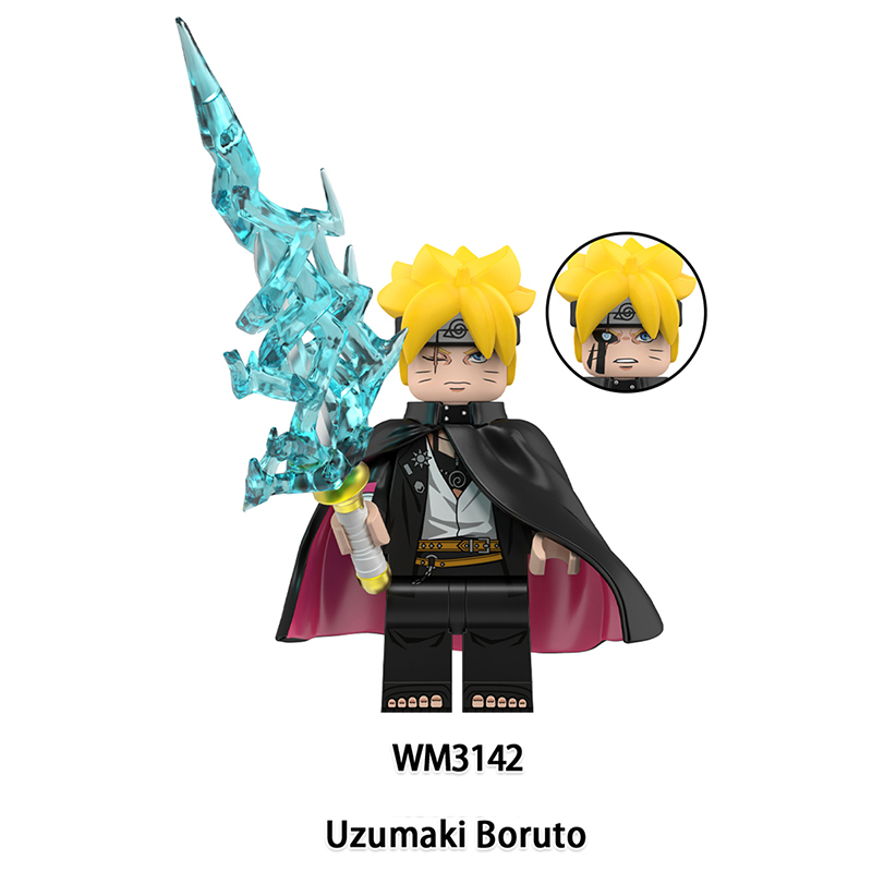 Naruto Uchiha Sasuke Uzumaki Boruto Minifigs Building Block Anime Collection Assembly Bricks Toy Gift Model WM3141 WM3142