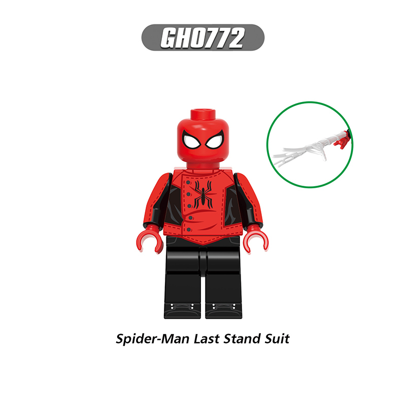 Marvel Spider SuperHero Spider-Man Last Stand Suit Armored Spiderman Minifigs Building DC Comics Armor Mk Il 2099Gift Fans Kids Toys G0199