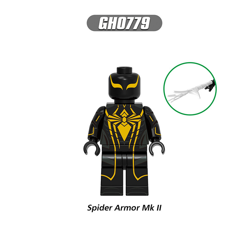 Marvel Spider SuperHero Spider-Man Last Stand Suit Armored Spiderman Minifigs Building DC Comics Armor Mk Il 2099Gift Fans Kids Toys G0199
