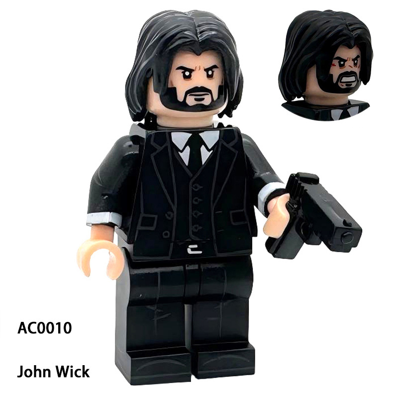 John Wick Chapter Kane Action Movie Minifigs Building Block Collectibon Assassin Duo Brick Toy Keanu Reeves Display Gifts AC9791