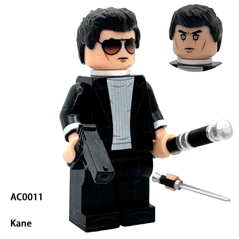 John Wick Chapter Kane Action Movie Minifigs Building Block Collectibon Assassin Duo Brick Toy Keanu Reeves Display Gifts AC9791