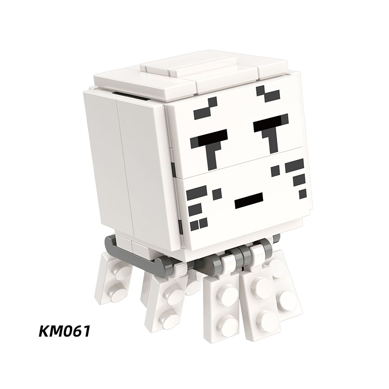 Minecraft Series Nether Ghast Building Bloc Flying Ghost Game Monster Brick Minifig Style Display Toy Gift KM060 KM061