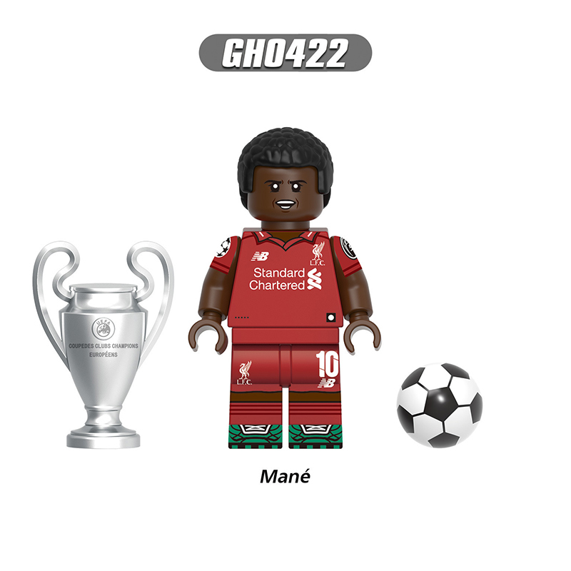 World Cup Football Player Messi Ronaldo Minifg Lewandowski Building Blocks Muller Benzema Sports Team Bricks Toy Gift for Fans G0156