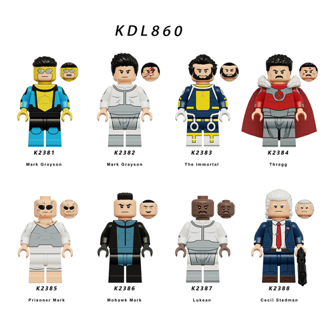 Marvel Superhero Mohawk Prisoner Mark Lukean Minifigs Building Block Immortal Thragg Hero Guardian DC Collection Toy Fans Gifts KDL860