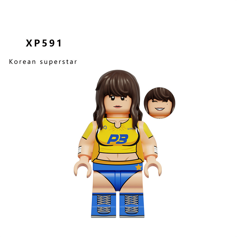City Girls Korean Superstar American Cheerleader Minifigs Building Block Custom Printed Collectible Toy Set Display Gift KT1080