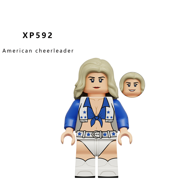 City Girls Korean Superstar American Cheerleader Minifigs Building Block Custom Printed Collectible Toy Set Display Gift KT1080
