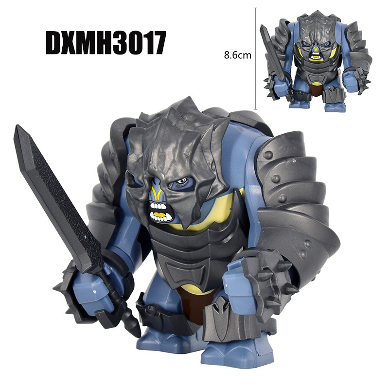 Medieval Armored Troll Dual Blades Minifigs Building Block Fantasy Monster Warrior Custom Brick  ollectible Toy Compatible Gifts DXMH3016-3018