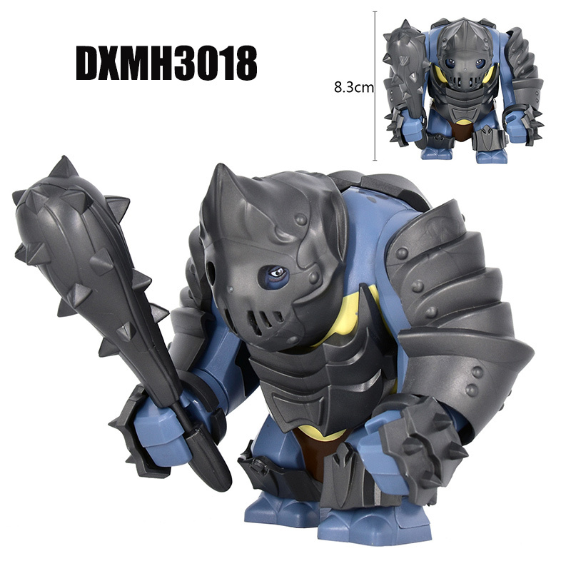 Medieval Armored Troll Dual Blades Minifigs Building Block Fantasy Monster Warrior Custom Brick  ollectible Toy Compatible Gifts DXMH3016-3018