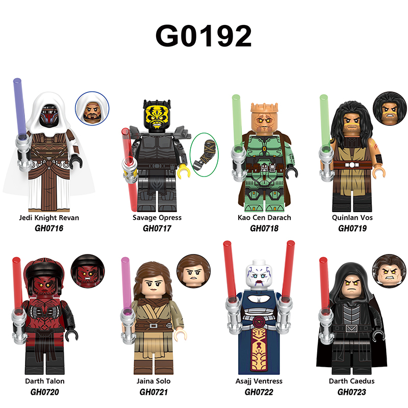 Star Wars Jedi Knight Revan Darth Talon Caedus Minifigs Building Block Quinlan Vos Solider Collection Toy Gifts G0192