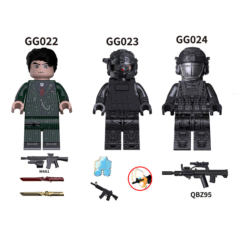 Delta Force Tactical Suit Special Operations Minifigs Building Block Military Weapon M4A1 Style Collectibon Gifts Toy GG022 GG023 GG024