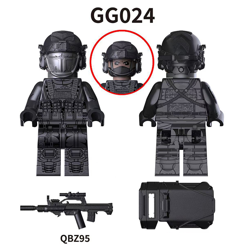 Delta Force Tactical Suit Special Operations Minifigs Building Block Military Weapon M4A1 Style Collectibon Gifts Toy GG022 GG023 GG024