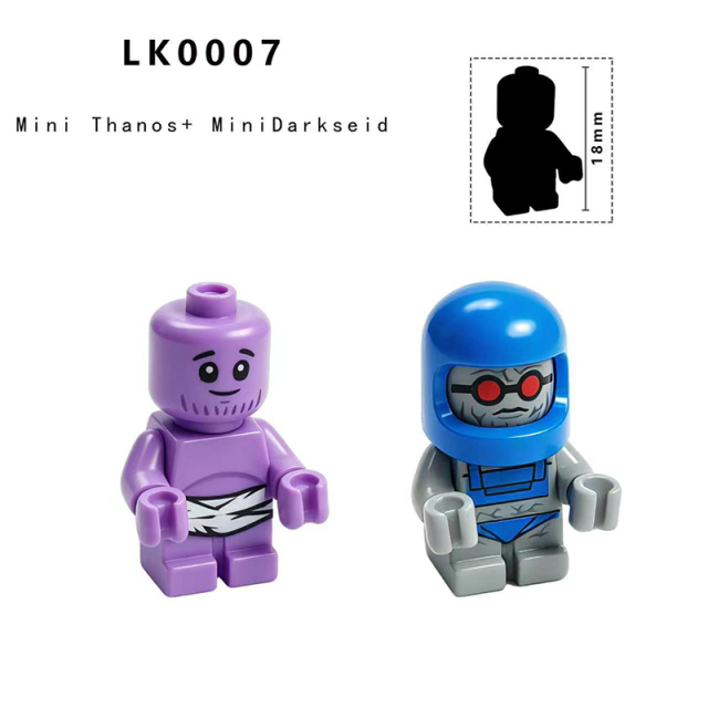 Marvel Superhero Mini Thanos Darkseid Minifigs Building Blocks DC Comics Villain Style Toy Collectible Display Model Gifts Toys LK0007