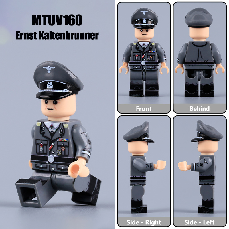 WWII German Officer Hans Krebs Chief of General Staff  Minifig UV Printed Military Building Block Ernst Kaltenbrunner Solider Toy Gifts MTUV161