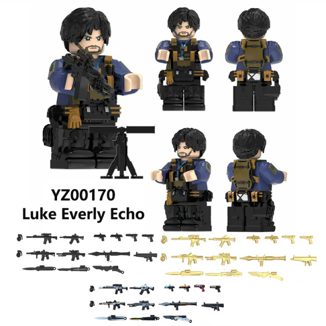 Delta Ops Special Forces Luke Everly Echo Military Minifigs Building Blocks Soldier Team Weapons Gear Model Toy Gift Kids YZ00170