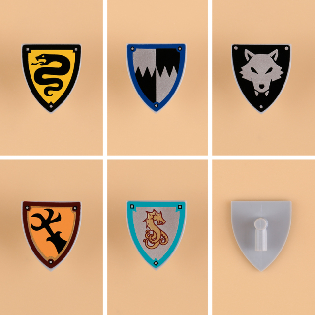 Medieval Knight Shield Building Blocks Minifigs Accessories Custom Heraldic Castle Warrior Armor Pack Collection Toys Gifts PJ066-070