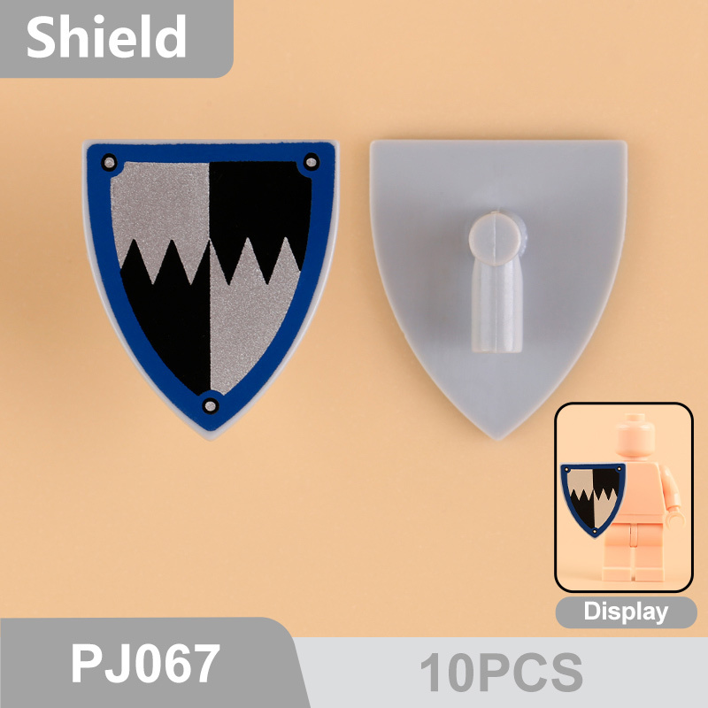 Medieval Knight Shield Building Blocks Minifigs Accessories Custom Heraldic Castle Warrior Armor Pack Collection Toys Gifts PJ066-070