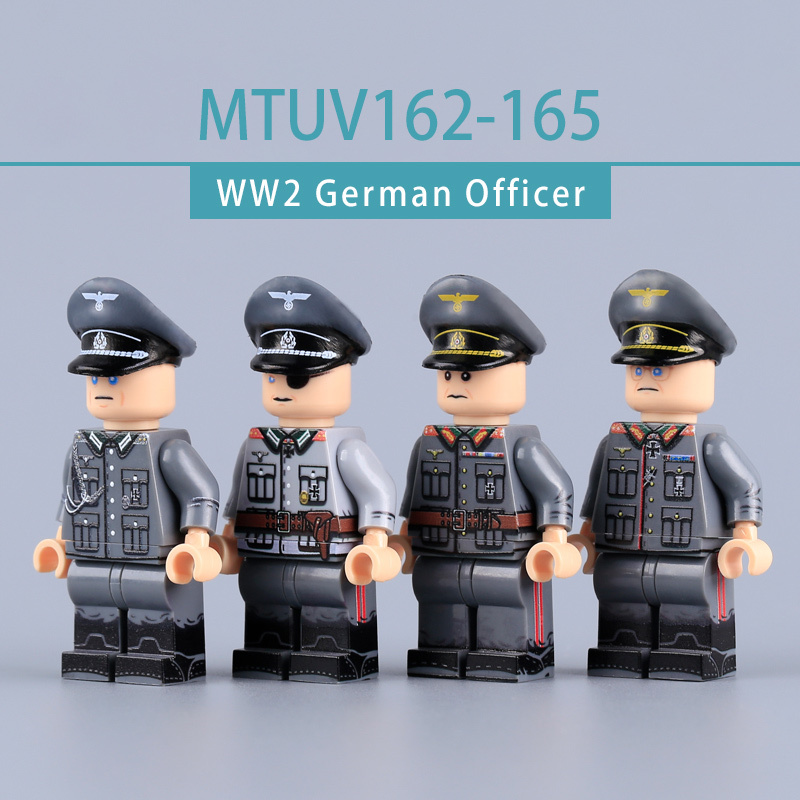 WW2 German General  Ludwig Beck Friedrich Olbricht Minifig Military Building Block UV Printed Solider Collection Toy Gifts MTUV162-165