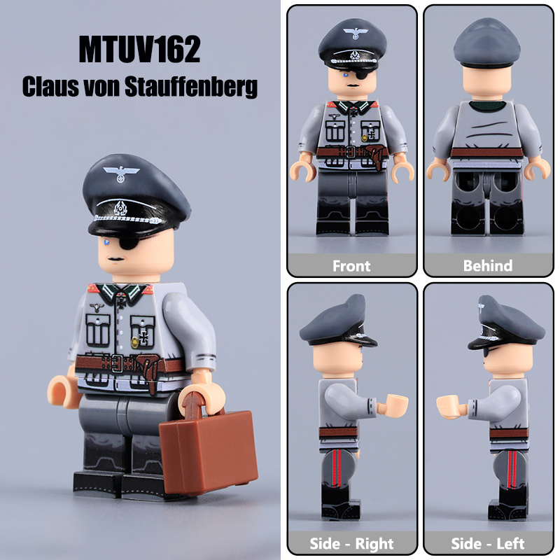 WW2 German General  Ludwig Beck Friedrich Olbricht Minifig Military Building Block UV Printed Solider Collection Toy Gifts MTUV162-165