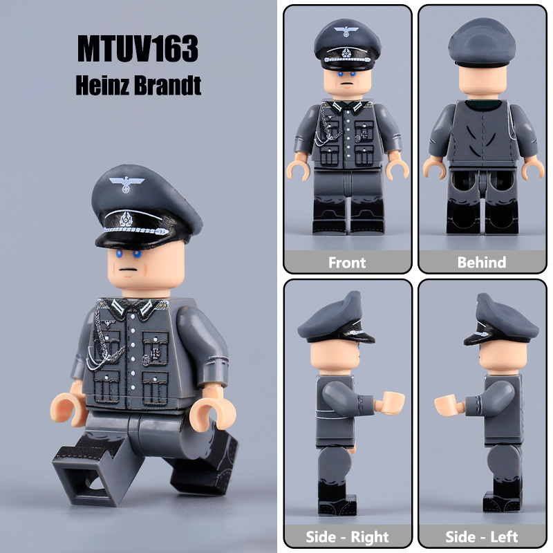 WW2 German General  Ludwig Beck Friedrich Olbricht Minifig Military Building Block UV Printed Solider Collection Toy Gifts MTUV162-165