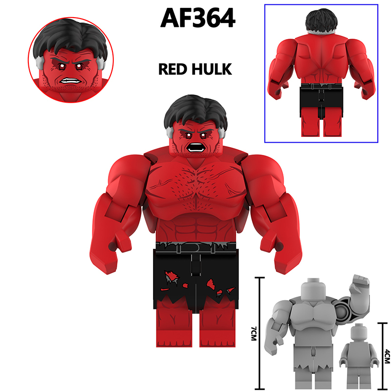 Marvel Superhero Big Size Minifigs Inifinite Happy Hulk Building Blocks Compatible Toy Collection Gift Fans Display AF364-367