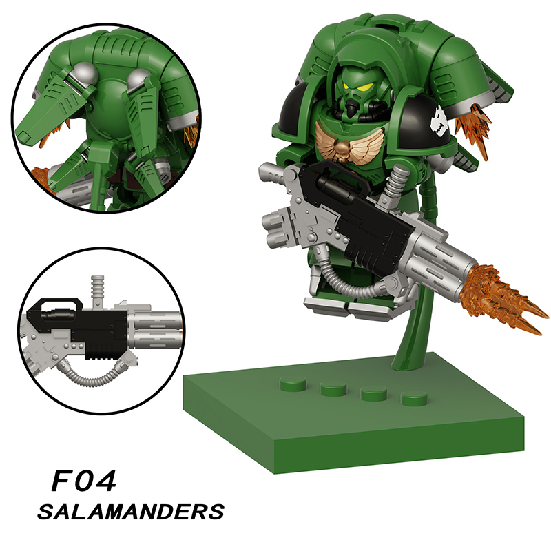 Warhammer 40K Space Marine Terminator Minifigs Building Block Ultramarines Dark Angels Blood Angels Collectible Toy Model
