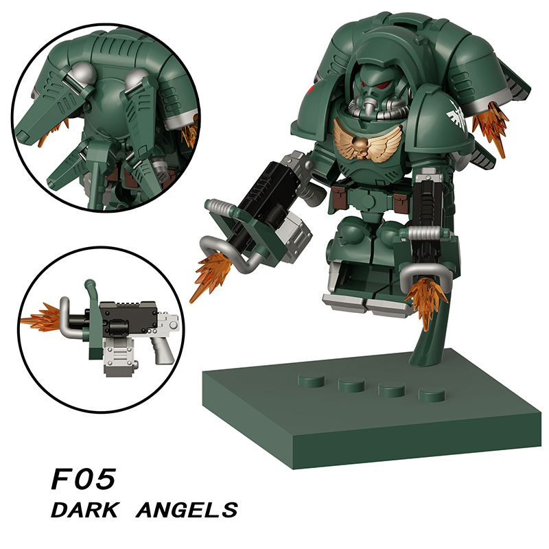 Warhammer 40K Space Marine Terminator Minifigs Building Block Ultramarines Dark Angels Blood Angels Collectible Toy Model