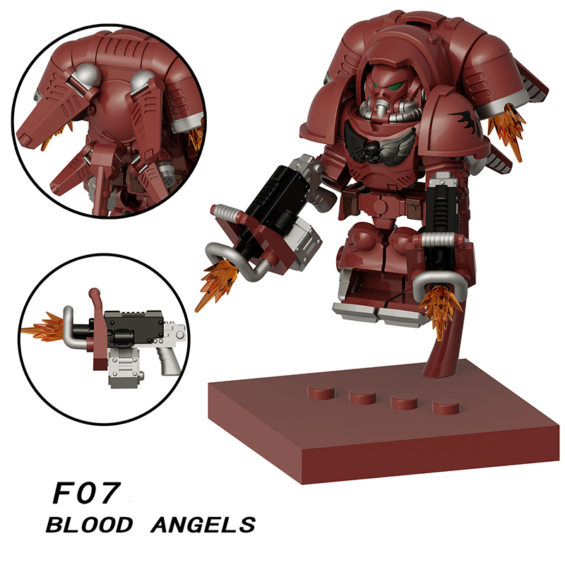 Warhammer 40K Space Marine Terminator Minifigs Building Block Ultramarines Dark Angels Blood Angels Collectible Toy Model