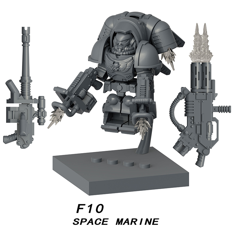 Warhammer 40K Space Marine Terminator Minifigs Building Block Ultramarines Dark Angels Blood Angels Collectible Toy Model