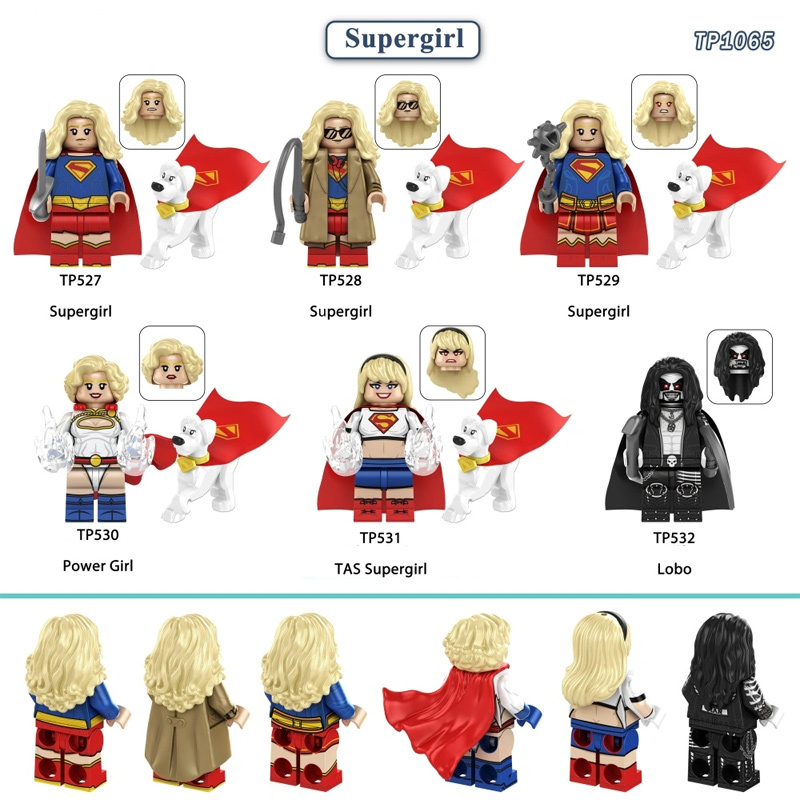 Marvel Superhero Supergirl Building Block Power Girl Minifigs Lobo TAS DC Comics Compatible Brick Children Toy Gifts TP1065