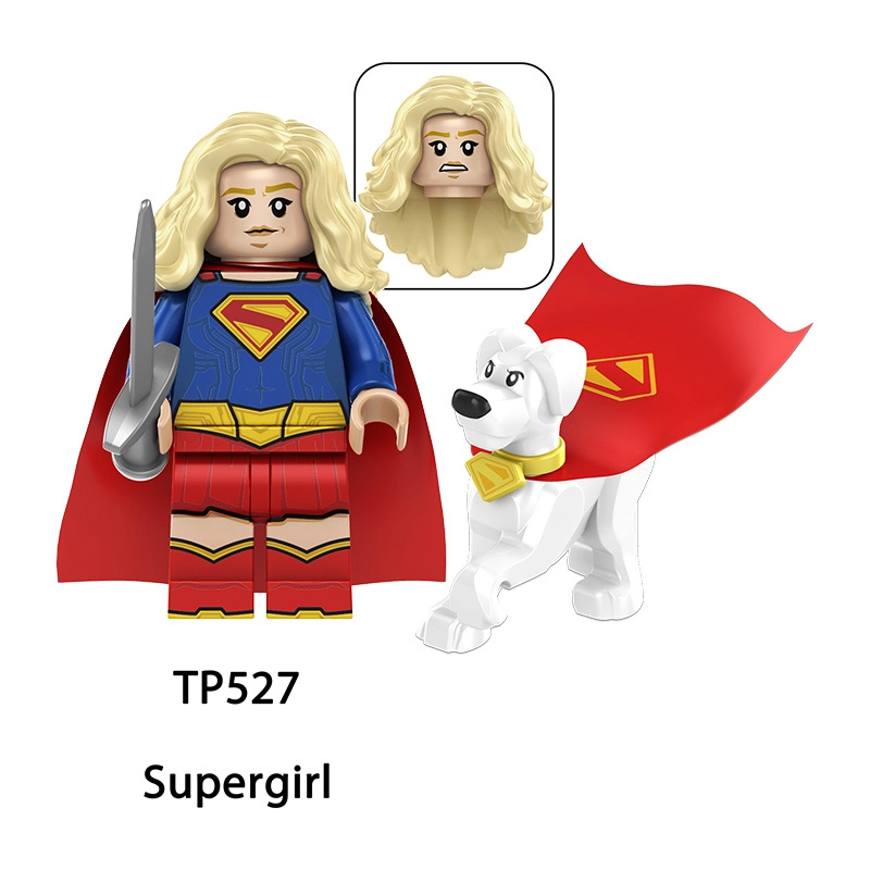 Marvel Superhero Supergirl Building Block Power Girl Minifigs Lobo TAS DC Comics Compatible Brick Children Toy Gifts TP1065