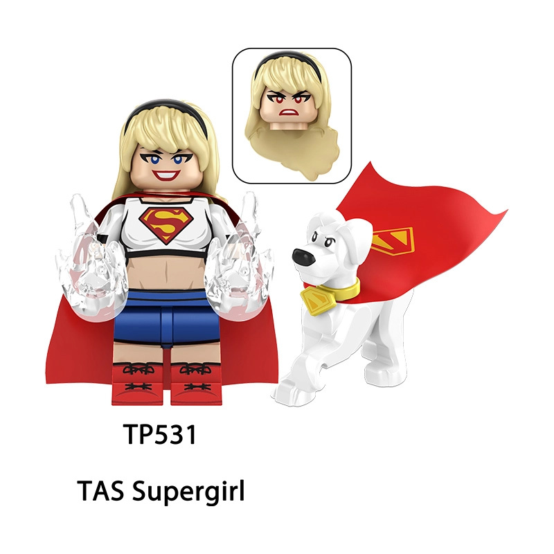 Marvel Superhero Supergirl Building Block Power Girl Minifigs Lobo TAS DC Comics Compatible Brick Children Toy Gifts TP1065