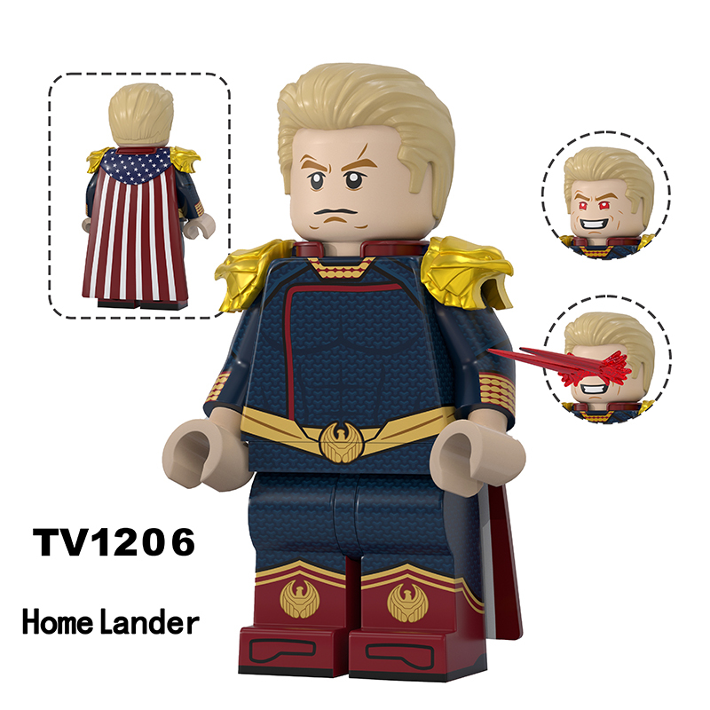 Superhero Dynamite The Boys Minifigs Translucent Starlight Mother's Milk Building Block A-Train Home Lander Deep Collection Toy Gifts TV6225