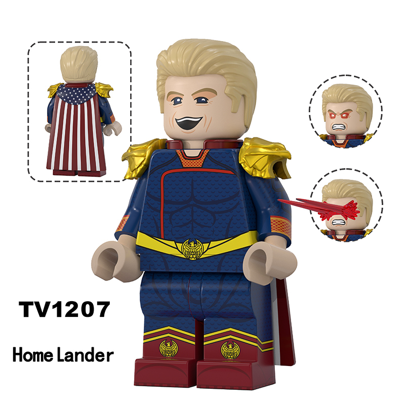 Superhero Dynamite The Boys Minifigs Translucent Starlight Mother's Milk Building Block A-Train Home Lander Deep Collection Toy Gifts TV6225