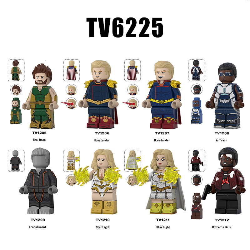 Superhero The Boys Bricks Starlight Minifigs Home Lander Deep