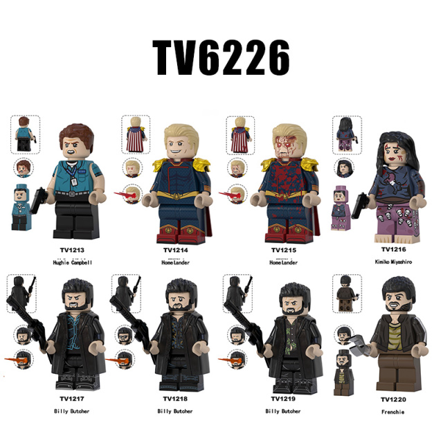 Superhero Dynamite The Boys Minifigs Hughie Campbell Frenchie Building Block Home Lander Kimiko Miyashiro Collection Toy Gifts TV6226