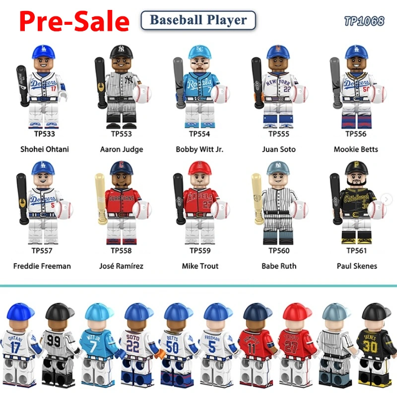 Japanese Baseball Superstar Shohei Ohtani Minifigs Building Block Shohei Ohtani Aaron Witt Jr. Juan Soto Mookie Betts Toy Fans Gift TP1068