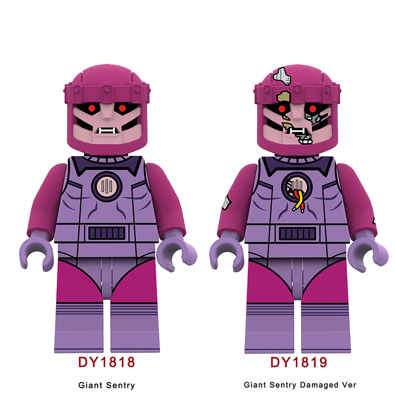 Marvel X-Men Giant Sentry Damaged Version Big Size Minifigs Building Block Toy Custom Collectible Model Fans Gifts DY1818 DY1819