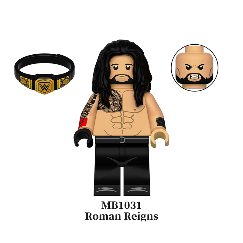 WWE Wrestling Superstar Champion Kane Minifigs Building Block Famous People Roman Reigns Kurt Angle  Collectible Toy Compatible Gifts MB1030-1036