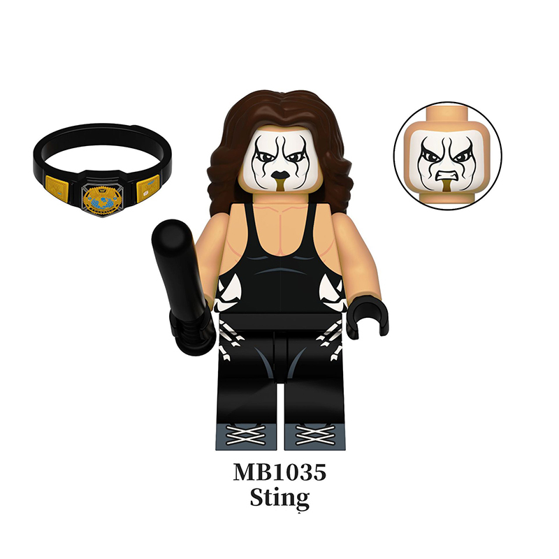 WWE Wrestling Superstar Champion Kane Minifigs Building Block Famous People Roman Reigns Kurt Angle  Collectible Toy Compatible Gifts MB1030-1036