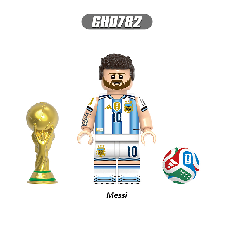 World Cup Football Player Messi Minifg Ronaldo Neymar Star Building Blocks Lamine Yamal Sports Team Bricks Toy Gift Fans G0191