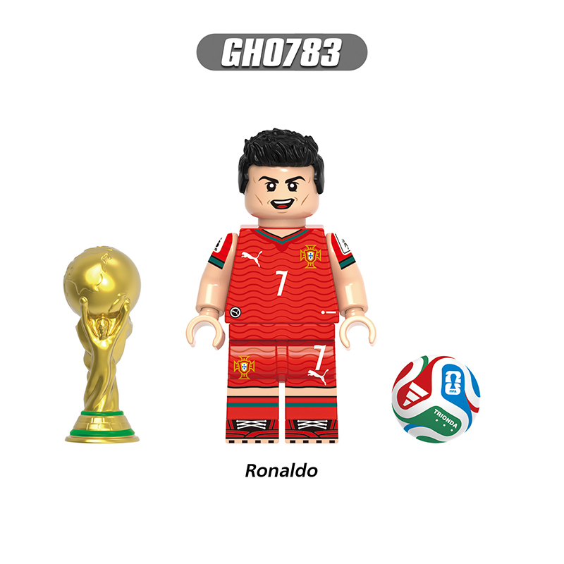 World Cup Football Player Messi Minifg Ronaldo Neymar Star Building Blocks Lamine Yamal Sports Team Bricks Toy Gift Fans G0191