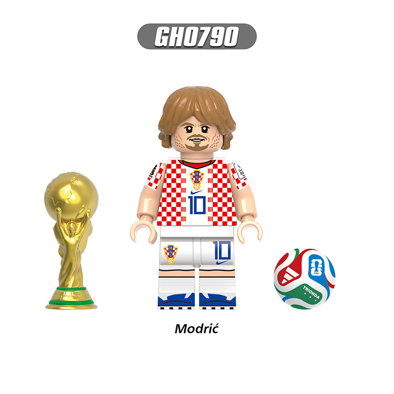 World Cup Football Player Rudiger Veirgirl Minifg Bellingham Building Blocks Modric Bruyne Acharf Hakimi Sports Team Bricks Toy Gift for Fans G0191