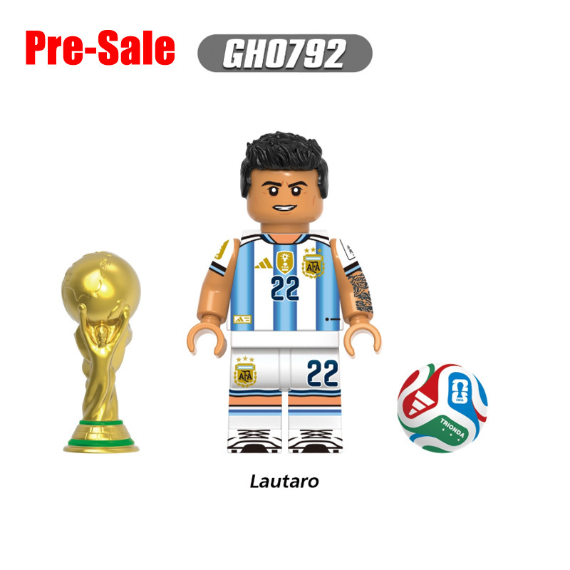 World Cup Football Player Musiala Alvarez Minifg Lautaro Haaland Building Blocks Modric Bruyne Acharf Hakimi Sports Team Toy Gift G0202