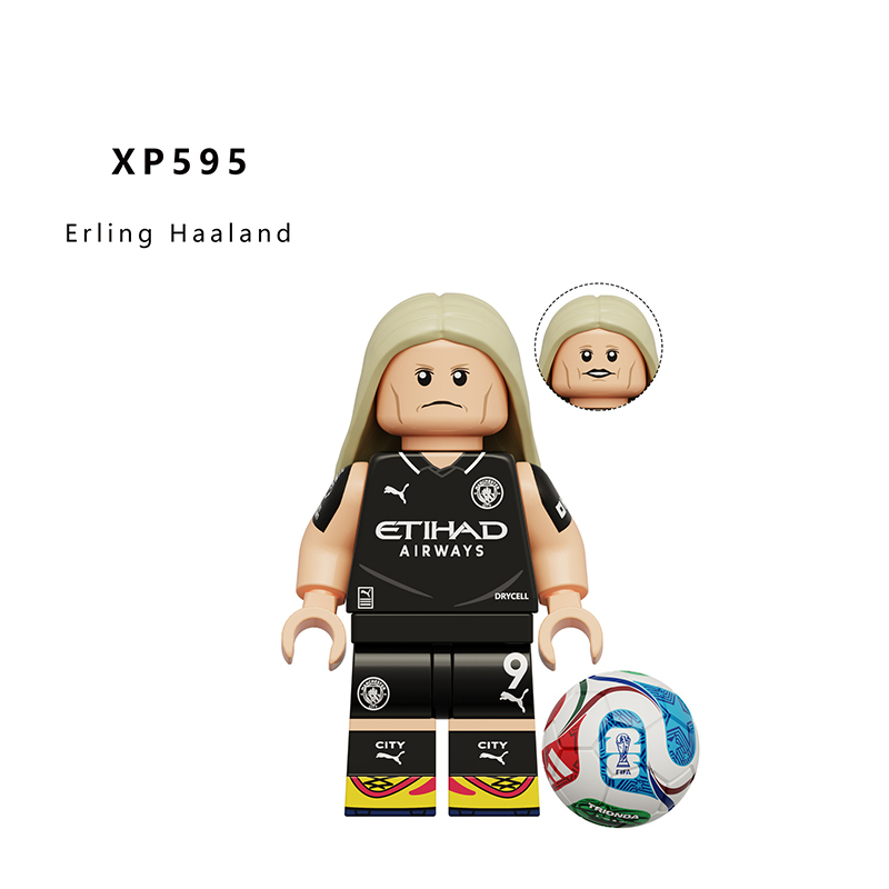 World Cup Football Player Messi Erling Haaland Harry Kane Minifg Kylian Mbappe Building Blocks Fans Collection Sports Team Toy Gift G0202